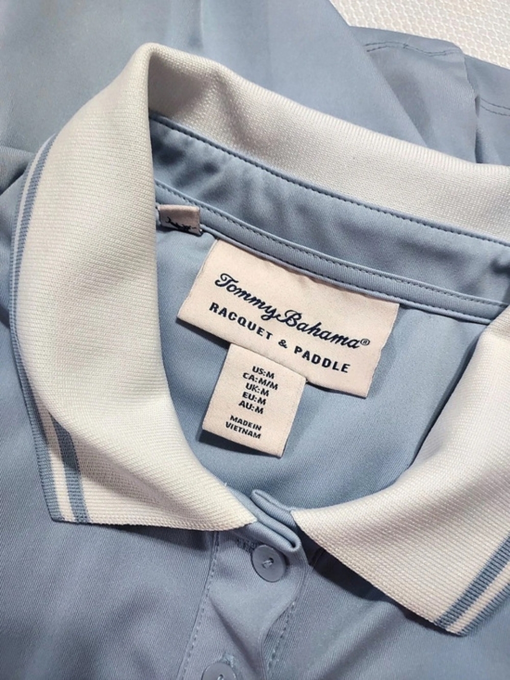 NWOT Tommy Bahama Light Blue Polo Racket And Paddle Mini Dress Size Medium